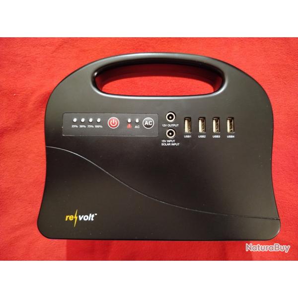 Station d' �nergie avec prise AC 120W Recharge Solaire 4 Ports USB A Boussole et Lumi�re Comme Neuve