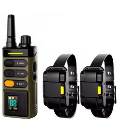 2X Colliers Anti-Aboiement Chien T&eacute;l&eacute;commande &Eacute;tanche Rechargeable &Eacute;ducation Canine Respectueuse