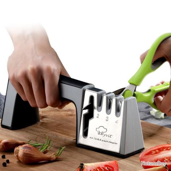 Aff�teuse Aiguiseur Couteau Professionnelle 4 en 1 Ciseau Cuisine