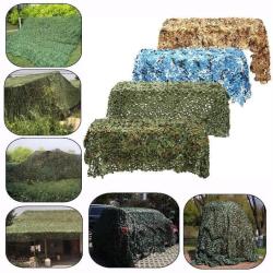 Grand filet camouflage militaire 4 couleurs (marine, jungle, for&ecirc;t) 5M x 3M