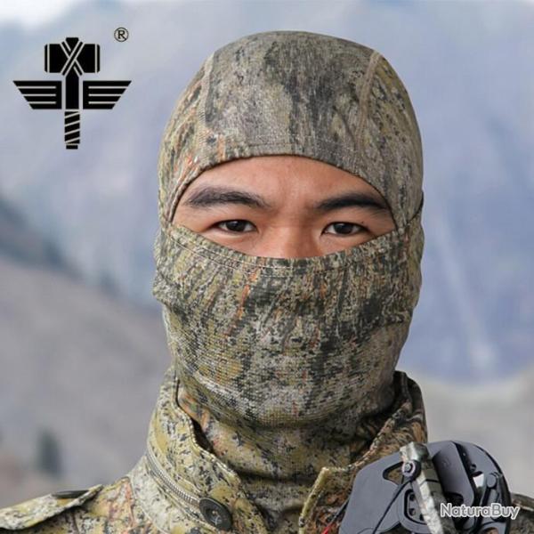 Cagoule Camo For�t 3 positions Extensible Elastique Chasse