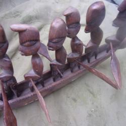 reproduction de pirogue africaine 67 cm