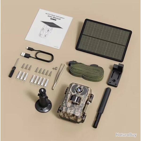 Cam�ra de Chasse Solaire 4G Rechargeable
