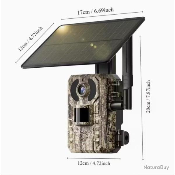 Cam�ra de Chasse Solaire 4G Batterie Lithium
