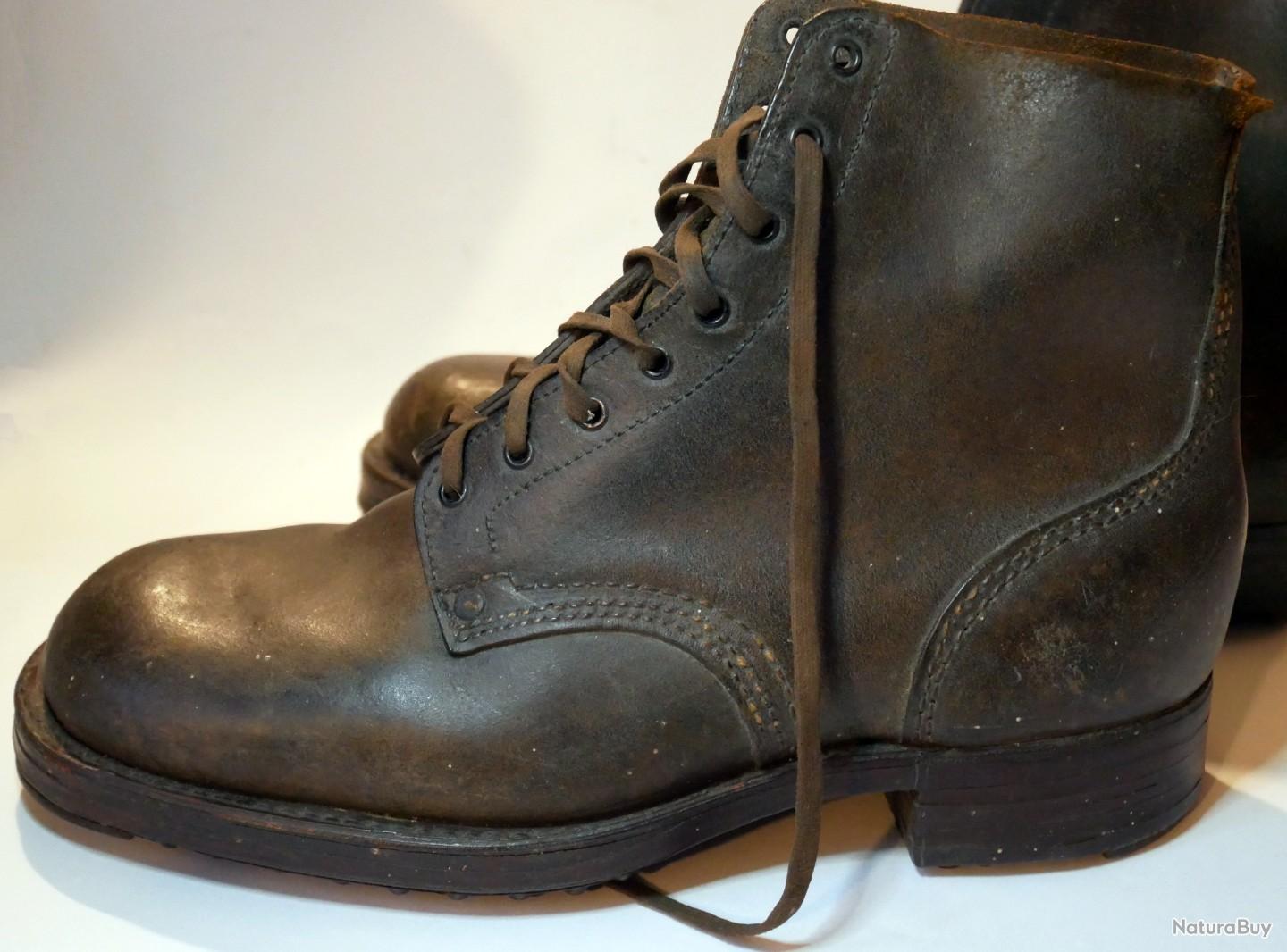 brodequins soldat us dday;chaussures de combat soldat us;brodequins gi
