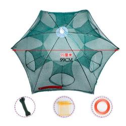 Nasse Pliable 6 Trous 6 C&ocirc;t&eacute;s Diam&egrave;tre 99 Cm Pliable P&ecirc;che Poisson Crevette Ecrevisse P&ecirc;che