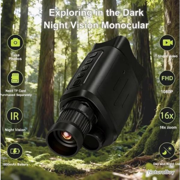Monoculaire Vision nocturne X16 INTRAROUGE HD