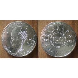 France 100 Francs 1992 Jean Monnet Unir Les Hommes Communaute Europeennne Piece Franc Frc Frcs