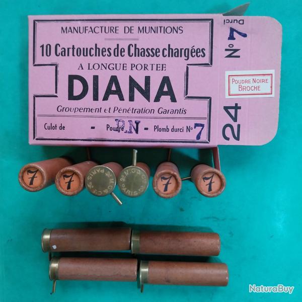 --Cartouches � broche calibre 24,  plomb de 7--