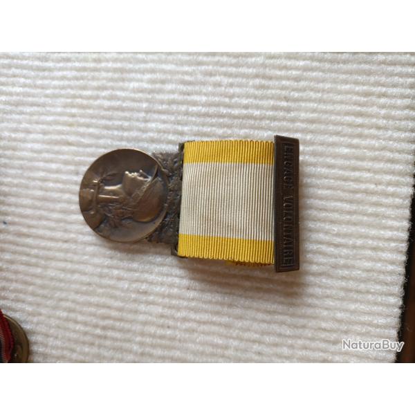 M�daille de la grande guerre. Engag� volontaire