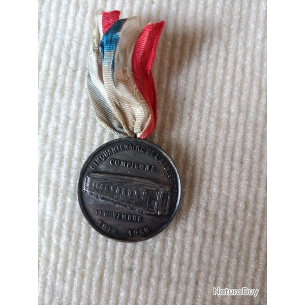 M�daille cinquantenaire de l'armistice - Mar�chal Foch -
