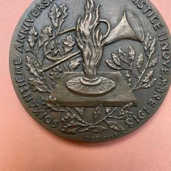 Ancienne m&eacute;daille Soixanti&egrave;re anniversaire de l'armistice du 11 novembre 1918