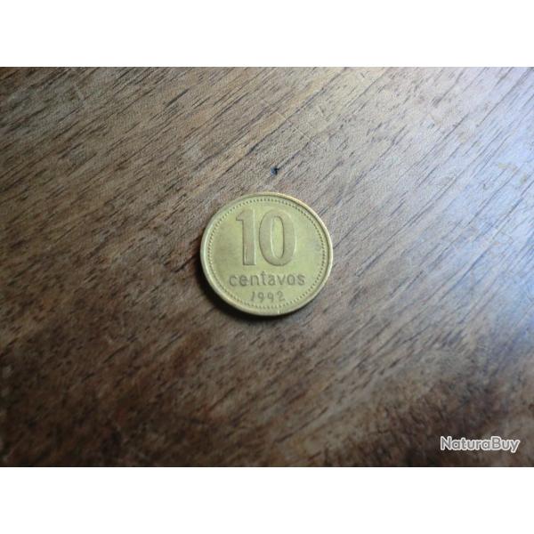 monnaie argentina 10  centavos  1992
