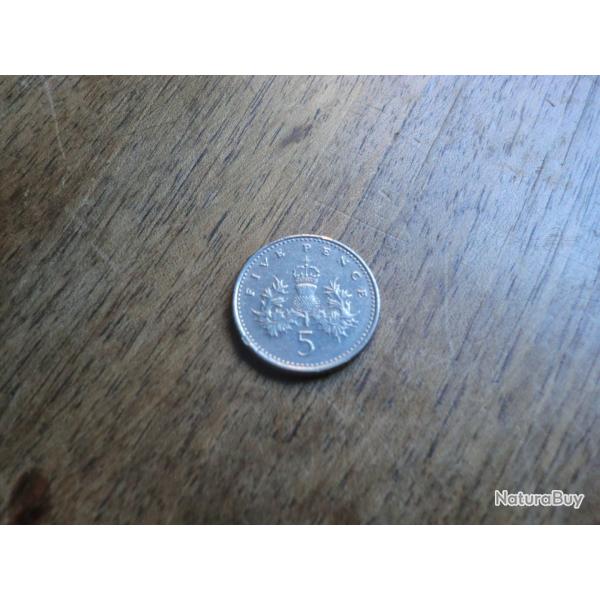 monnaie five pence 1990