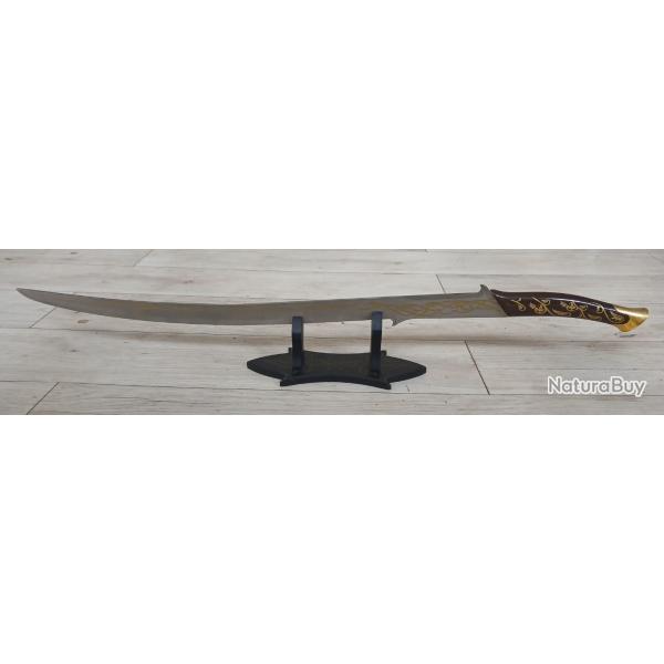 �p�e d hadhafang d arwen - le seigneur des anneaux en m�tal, 98cm, avec son support