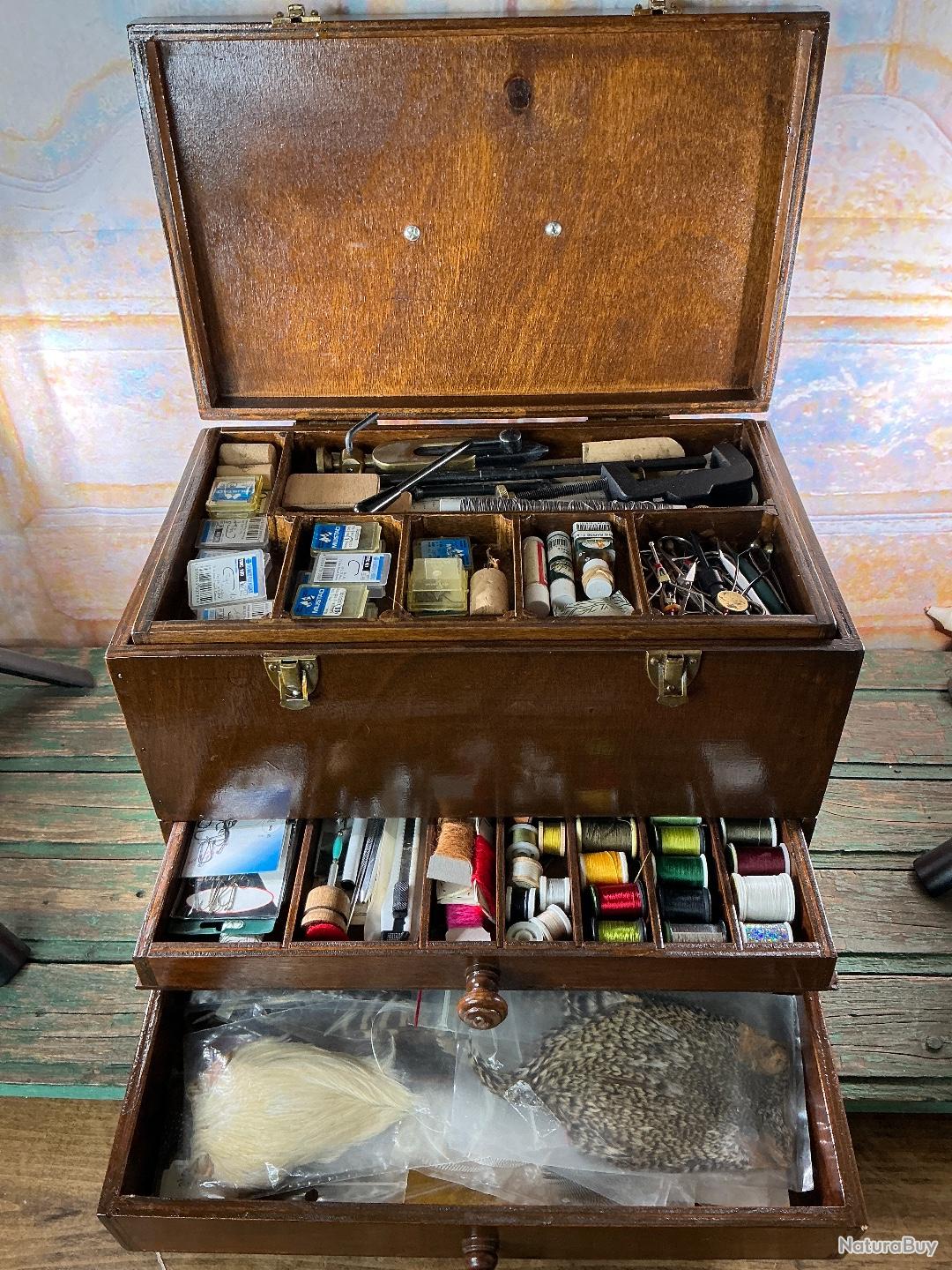 Paire D'anciennes Boîtes De Pêche à La Mouche Malloch - Noir, Japonaises, Vers 1910, Saumon