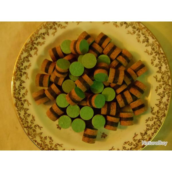 Lot de 100 bourres grasses ( li�ge + cire +li�ge ) en calibre 12.