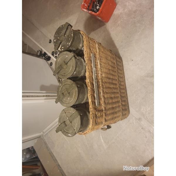 Panier ozier porte obus suisse
