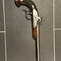 magnifique pistolet de tir Druon &agrave; Nancy. milieu du 19eme si&egrave;cle.