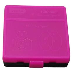 Bo&icirc;te de rangement 100 cartouches cal. 380 / 9mm / 7.65mm - Rose