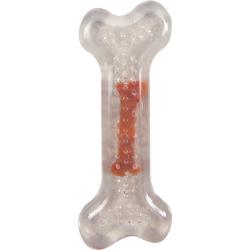 Jouet Os TPR brun saveur chocolat 8 cm