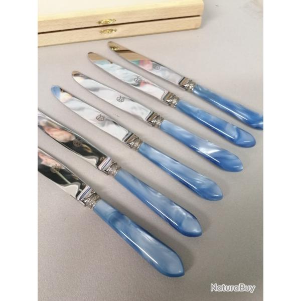 Couteaux table artisanaux x6