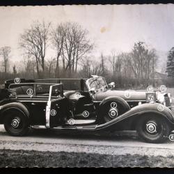 Photo carte voiture personnelle parade blind&eacute;e1942 militaria all. ww2 Originale