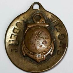 M&eacute;daille nominative Indochine Corps des T&eacute;l&eacute;graphistes coloniaux, porte bonheur militaria