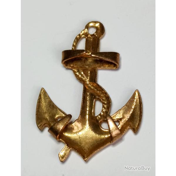 Insigne de calot - Troupes Coloniales ancre ww2 - Indochine - Original, militaria