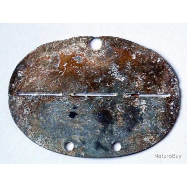 Plaque identit� vierge ww2 Originale militaria 39 45