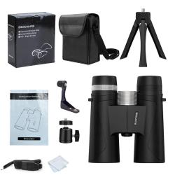 Jumelles 12x42 Haute Puissance - Observation Oiseaux, Nature & Astronomie - Support T&eacute;l&eacute;phone Inclus