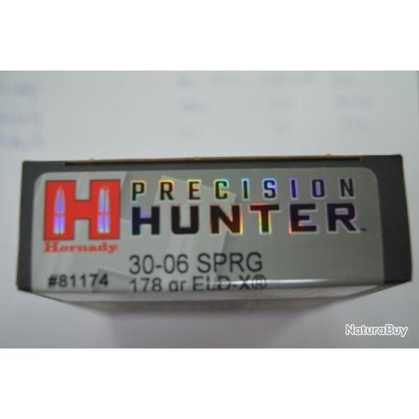 1 BOITE DE 20 BALLES HORNADY CALIBRE 30-06  ELD-X EN 11.5G  NEUVE