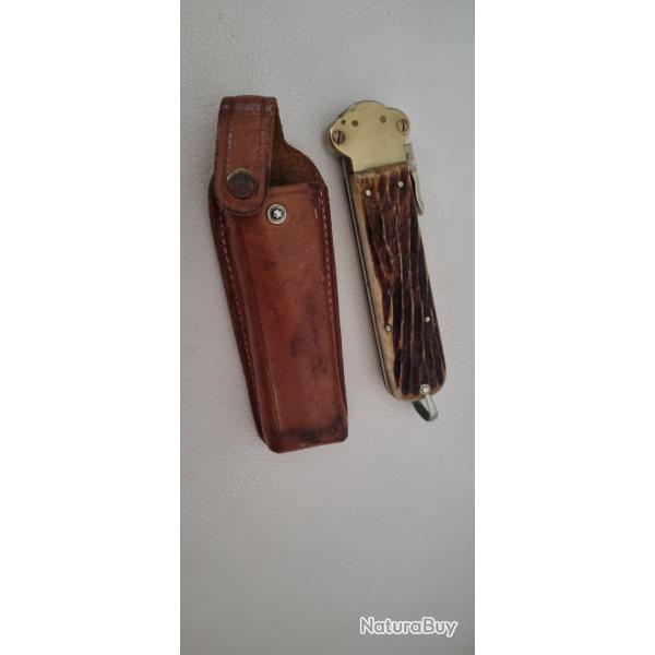 Couteau de chasse a gravit� Ann�es 60 Cottinox pour la coutellerie �mile Cotte Thiers