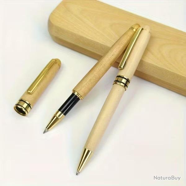 Coffret cadeau deux stylos en bois � personnaliser