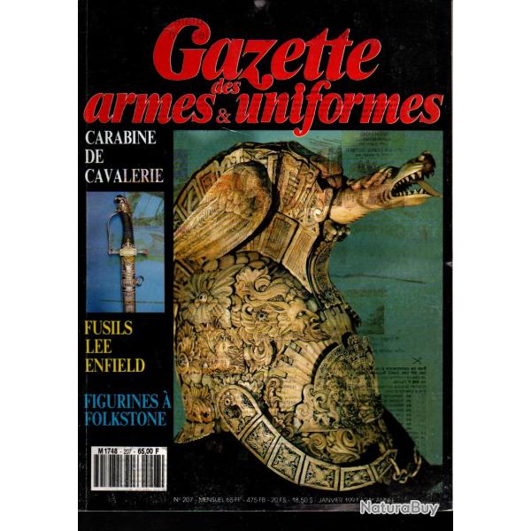 gazette des armes et uniformes 207, casque royal en ivoire, sabre d'arcole, cavalerie l�g�re et sabr