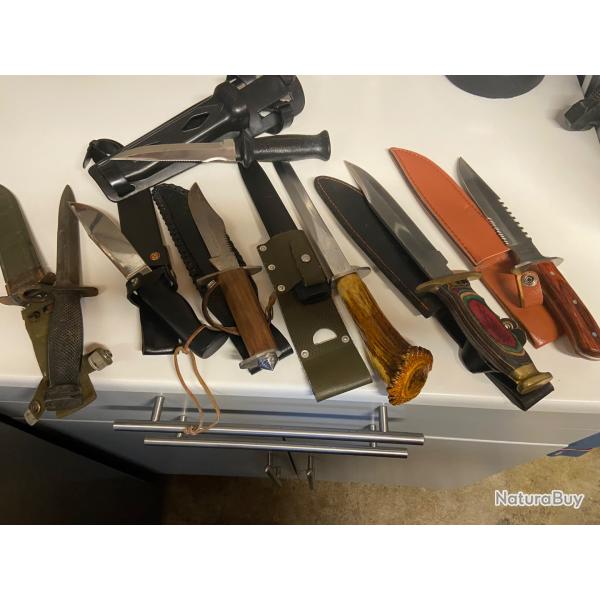 LOT.  Divers poignards et dague de chasse