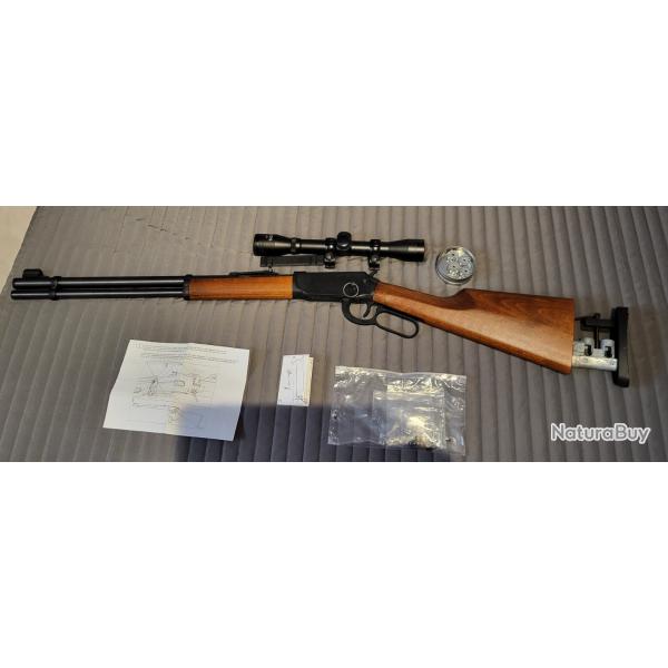 Carabine walther lever action 4.5 avec lunette et barillet suppl�mentaires