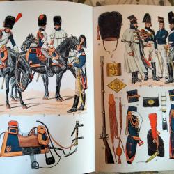 3 planches L. Rousselot Gendarmerie d'Elite de la garde et Grenadiers &agrave; cheval de la garde