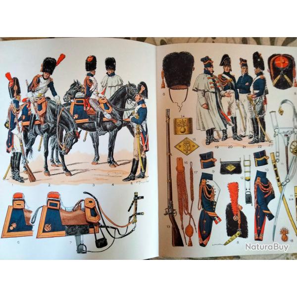 3 planches L. Rousselot Gendarmerie d'Elite de la garde et Grenadiers � cheval de la garde