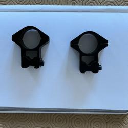 Colliers lunette 25.4 et rail de 11mm