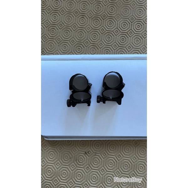 Colliers hauts weaver lunette 25.4 et rail de 22mm