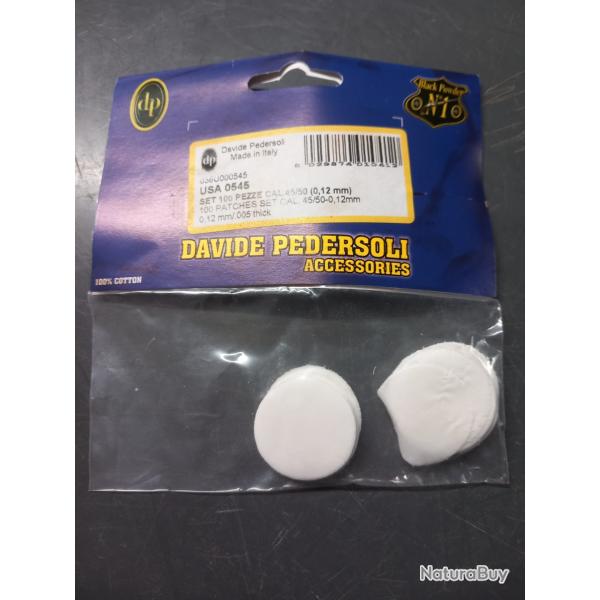 Pedersoli lot de 100 patches cal 45/50