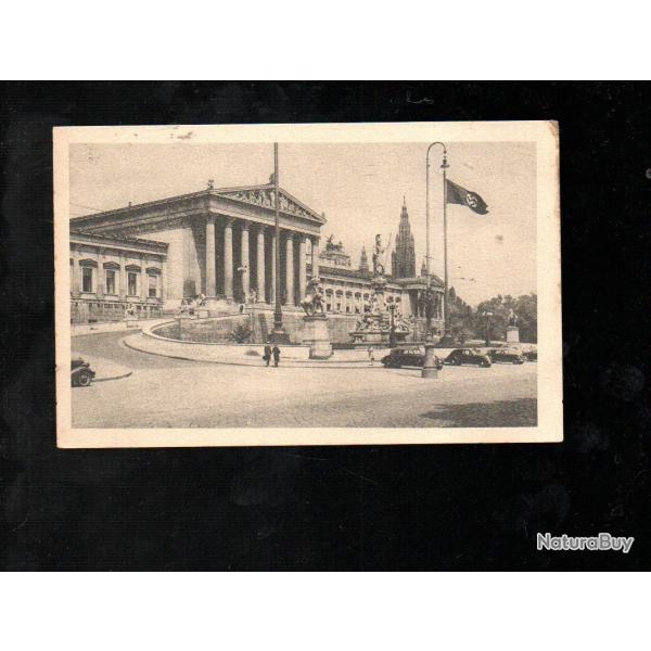 wien parlement apr�s l'ansclhuss voir drapeau guerre 1933-1945