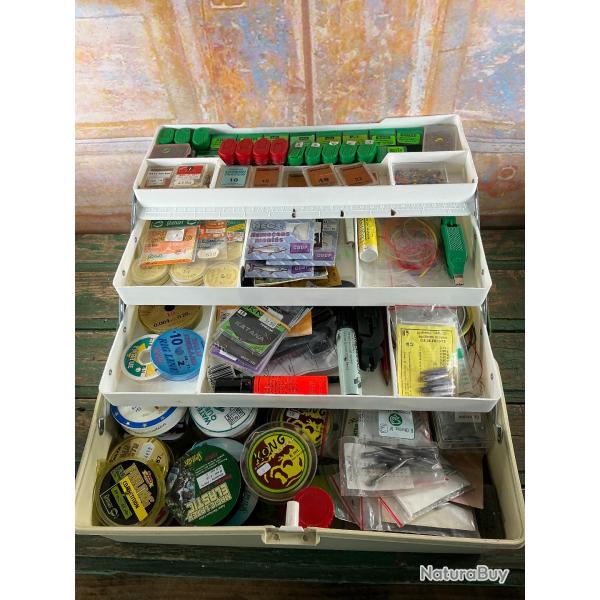 SUPERBE BO�TE � P�CHE ATELIER PORTABLE ULTRA COMPL�TE P�CHE TRADITIONNELLE PECHE AU COUP PLOMBS