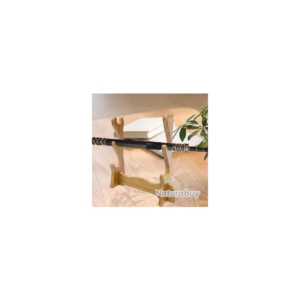 Pr�sentoir  bois massif pour 3 pi�ces - Pour �p�e -  Tanto - Katana - Wakizashi