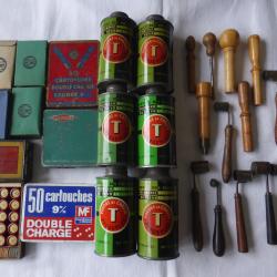 Lot d'objets de chasse divers