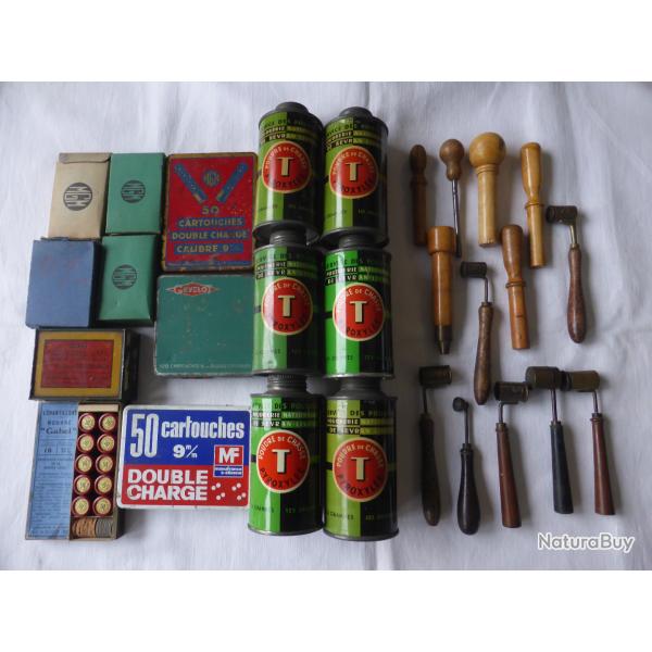 Lot d'objets de chasse divers