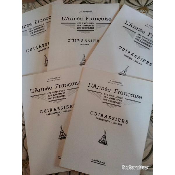 6 planches L. Rousselot premier empire Cuirassiers