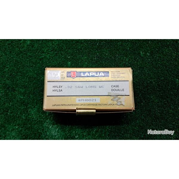 Douilles neuves Lapua cal. .32 S&W Long WC
