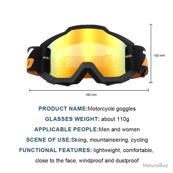 Lunettes de protection pour moto en plein air, coupe-vent, anti-sable, accessoires de moto, lunettes